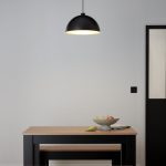 Pendul sfera GoodHome Songor, negru, 1xE27, 60W, cablu reglabil