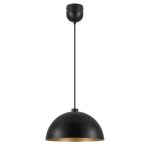 Pendul sfera GoodHome Songor, negru, 1xE27, 60W, cablu reglabil
