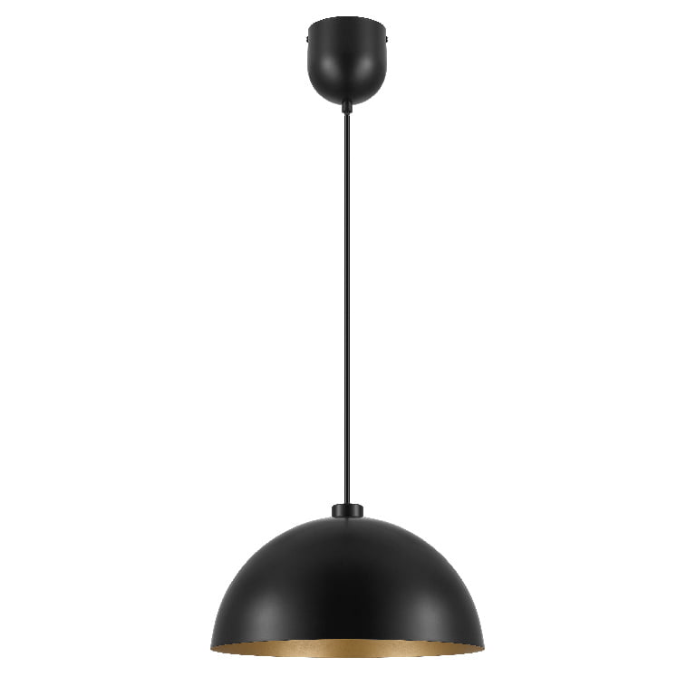 Pendul sfera GoodHome Songor, negru, 1xE27, 60W, cablu reglabil
