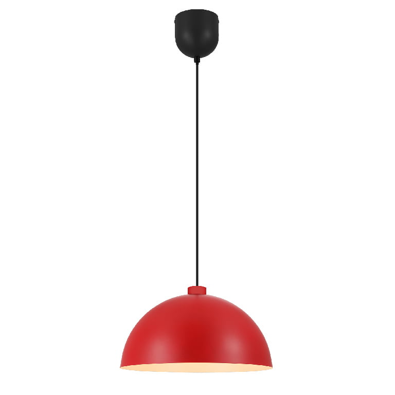 pendul-sfera-rosu-1-x-e27-ip20-goodhome-songor-3609 Pendul sfera GoodHome Songor, rosu, 1xE27, 60W, cablu reglabil, design modern