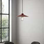 Pendul sfera GoodHome Zanbar, rosu, 1xE27, design modern, finisaj mat
