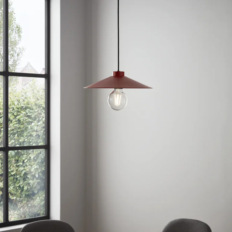 pendul-sfera-rosu-1-x-e27-ip20-goodhome-zanbar-3554 Pendul sfera GoodHome Zanbar, rosu, 1xE27, design modern, finisaj mat