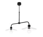 Pendul sfera GoodHome Zanbar, transparent, 2xE27, reglabil