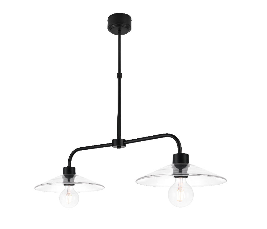 Pendul sfera GoodHome Zanbar, transparent, 2xE27, reglabil