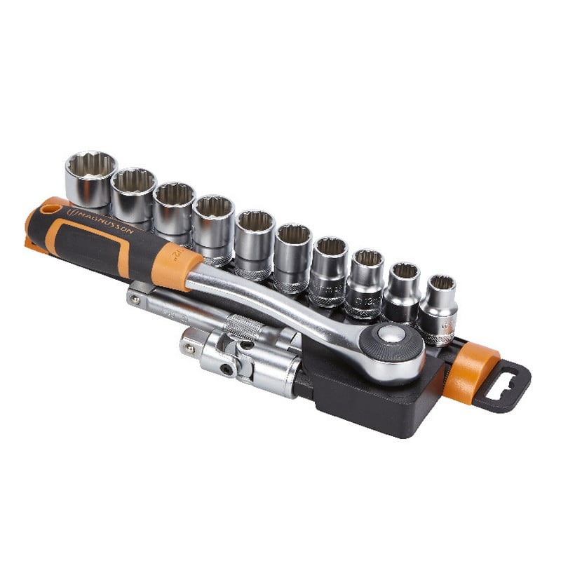 trusa-chei-tubulare-cu-clichet-magnusson-14-piese-8089 Set 10 chei tubulare Magnusson, otel, set ergonomic
