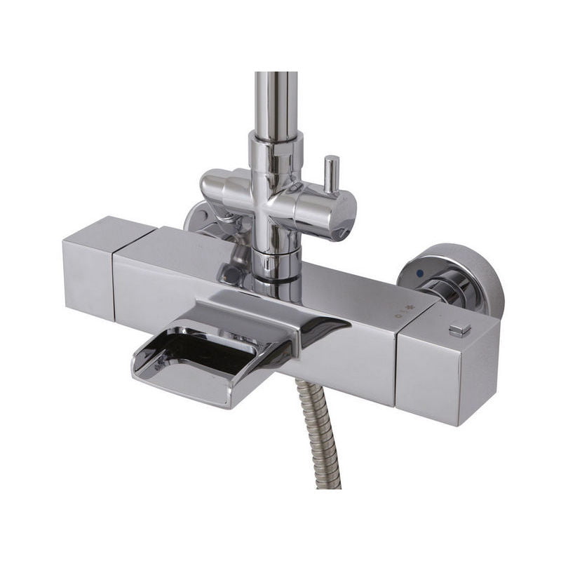 Set de dus Cooke & Lewis, cromat, ABS, alama si otel inoxidabil Set de dus Cooke & Lewis, cromat, ABS, alama si otel inoxidabil