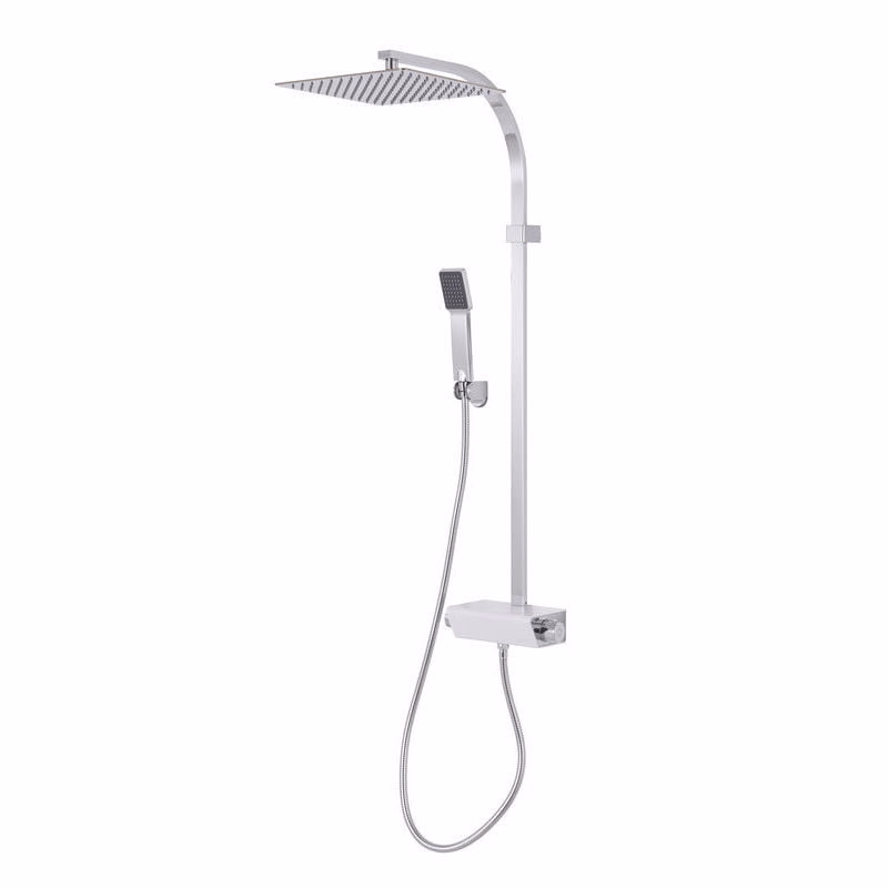 Set de dus Cooke & Lewis Nabi, mixer termostatic, efect crom