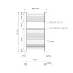 Radiator port prosop, drept, otel, 700x400 mm