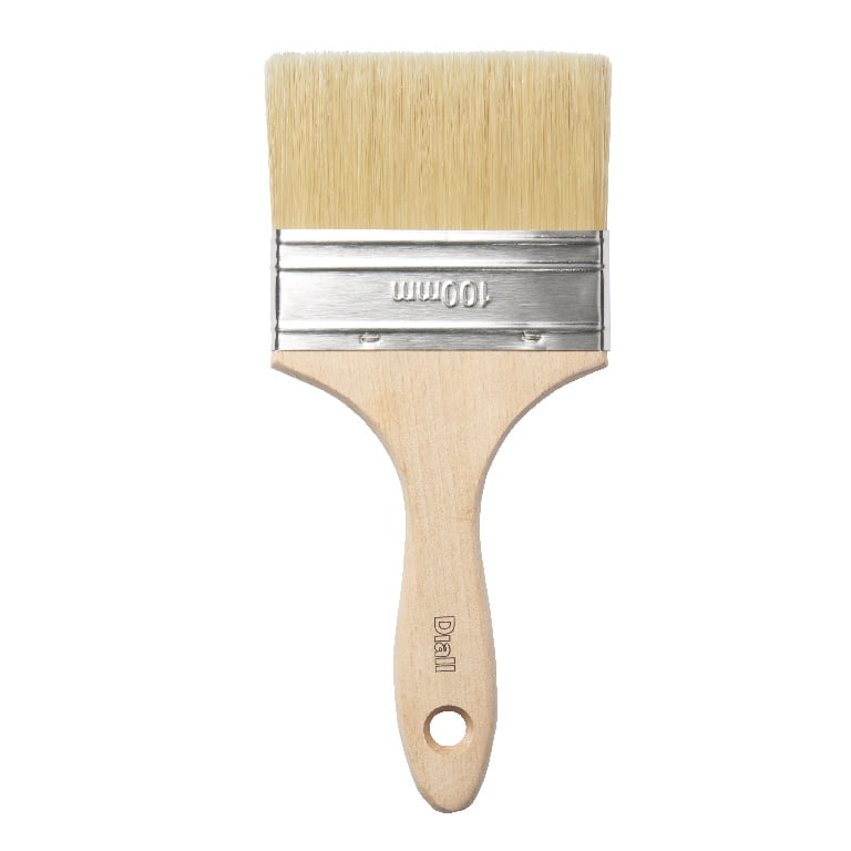 pensula-lata-cu-maner-din-lemn-100-mm-3723 Pensul bej, 80 mm, acoperire optima, varf neted, fibre sintetice calitative