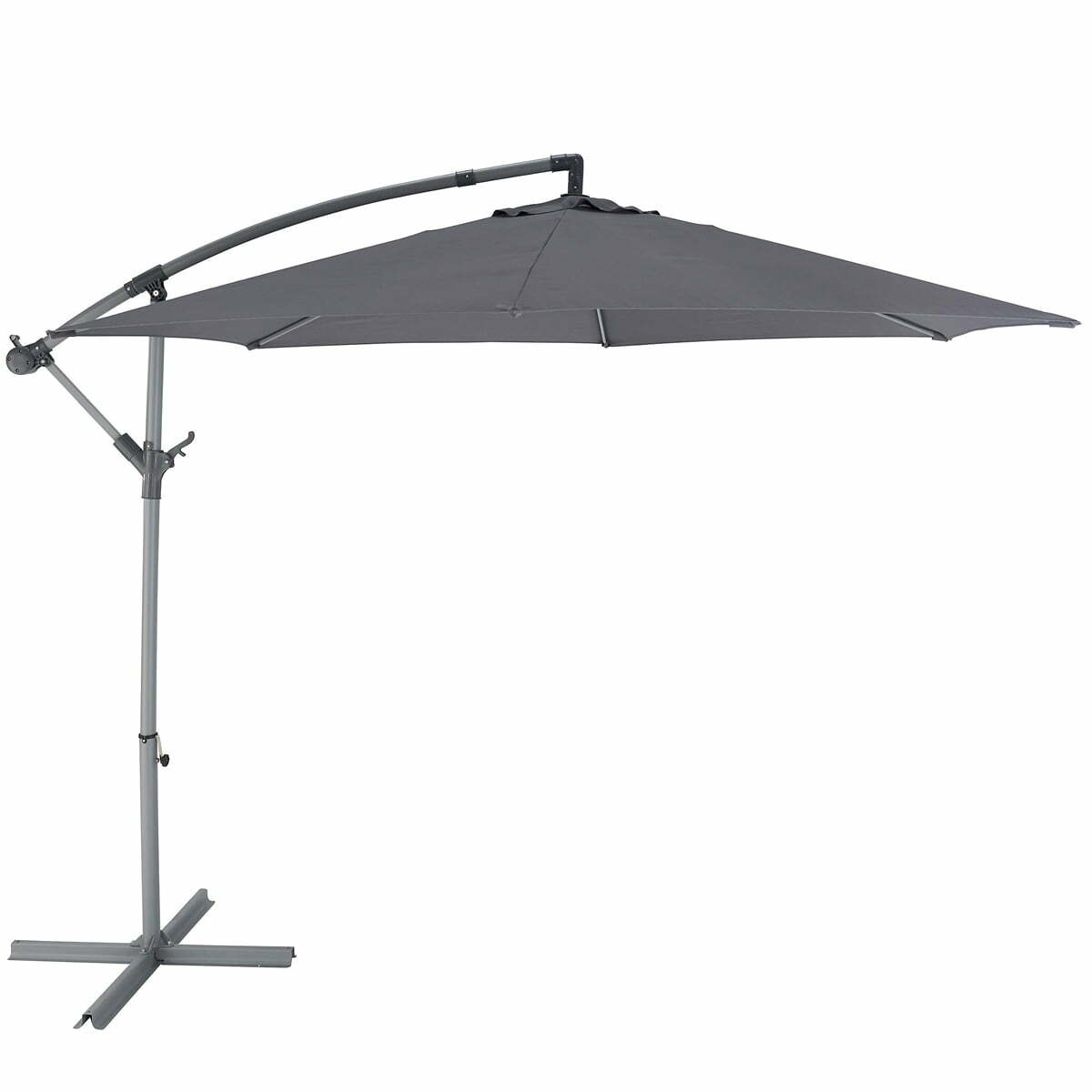 Umbrela tip lalea, gri, 253 x 300 cm, sac de pastrare Umbrela tip lalea, gri, 253 x 300 cm, sac de pastrare