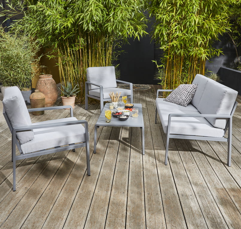 Set mobilier gradina Aeroom, masa cafea, canapea si 2 fotolii Set mobilier gradina Aeroom, masa cafea, canapea si 2 fotolii