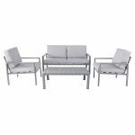 Set mobilier gradina Aeroom, masa cafea, canapea si 2 fotolii