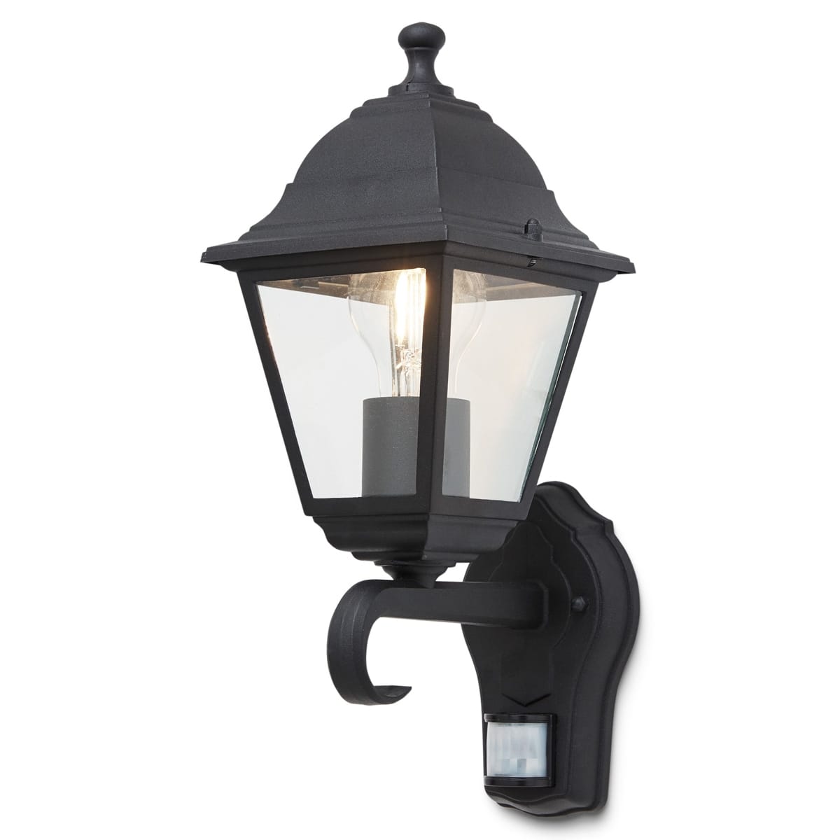 Lampa de exterior cu senzor Blooma, 60 W, 19 x 14 x 31 cm, negru Lampa de exterior cu senzor Blooma, 60 W, 19 x 14 x 31 cm, negru