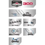 Masina de tuns gazon Mac Allister, benzina, 40 cm, 125cc