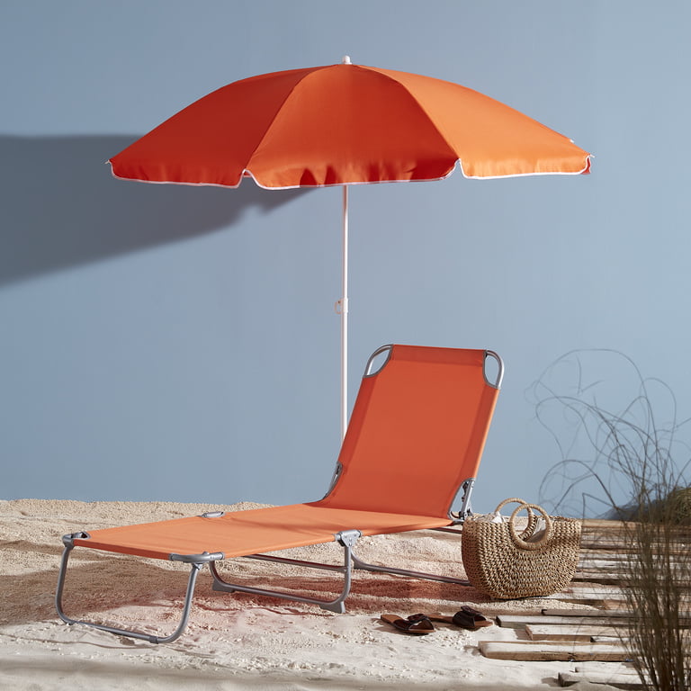 Sezlong de plaja Curacao, portocaliu, 186 x 56 cm Sezlong de plaja Curacao, portocaliu, 186 x 56 cm