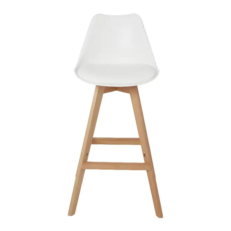 Scaun bar Urban Pitaya, cadru lemn, sezut cu spatar alb, 50 x 43 x 100 cm Scaun bar Urban Pitaya, cadru lemn, sezut cu spatar alb, 50 x 43 x 100 cm