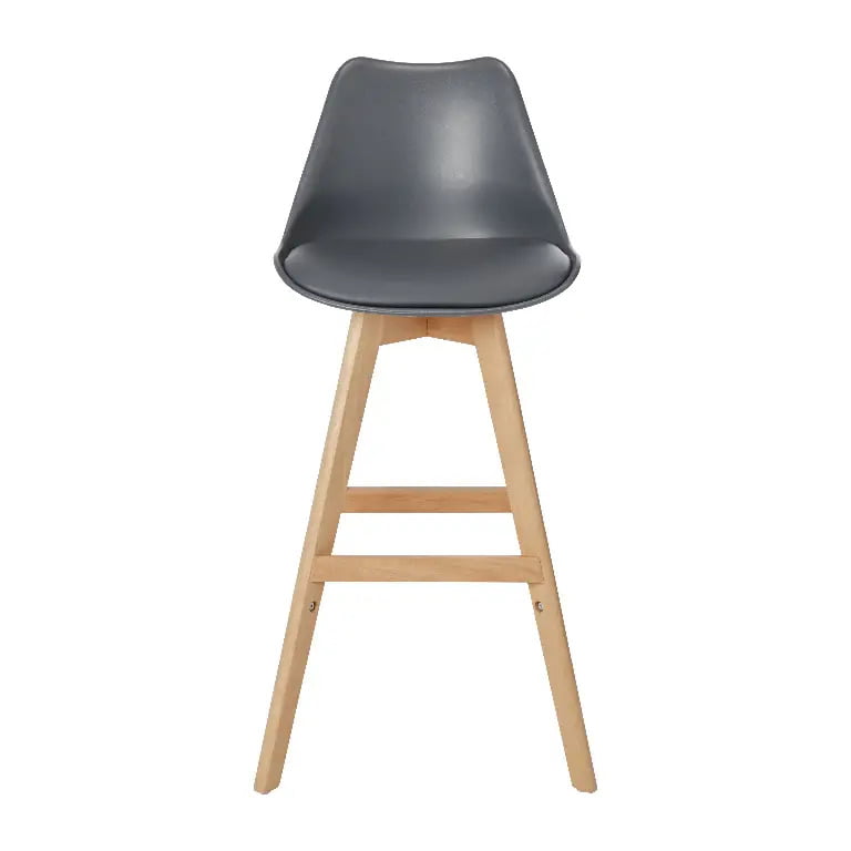 Scaun bar Urban Pitaya, cadru lemn, sezut cu spatar gri, 50 x 43 x 100 cm Scaun bar Urban Pitaya, cadru lemn, sezut cu spatar gri, 50 x 43 x 100 cm