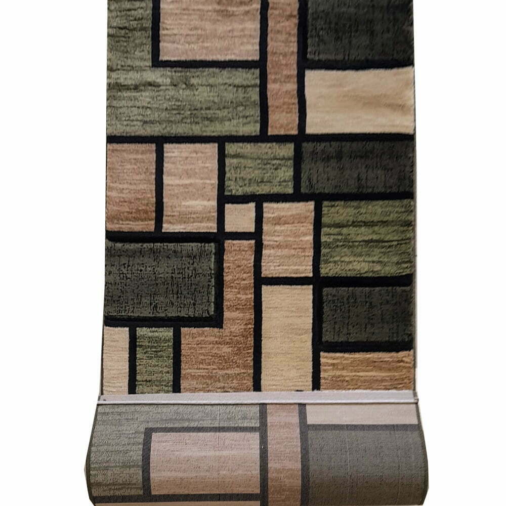 257 Covor modern living Geometric Green