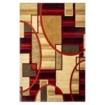 Covor modern living orange circles