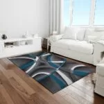 Covor modern living Blue Lines