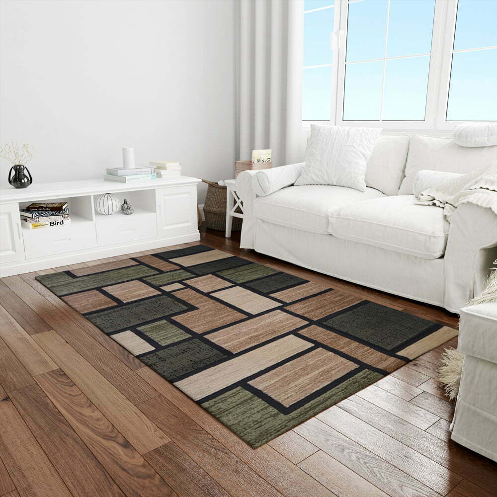 ge1 Covor modern living Geometric Green