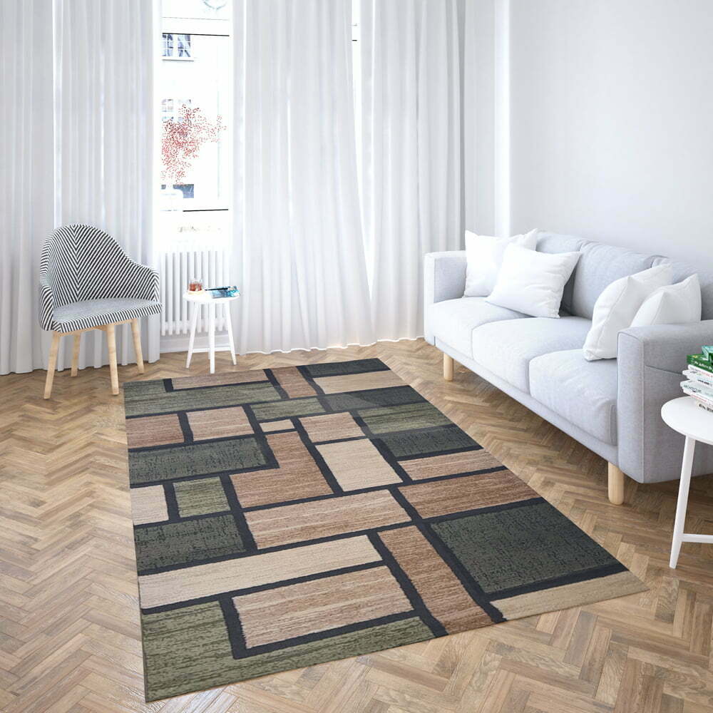 ge2 Covor modern living Geometric Green