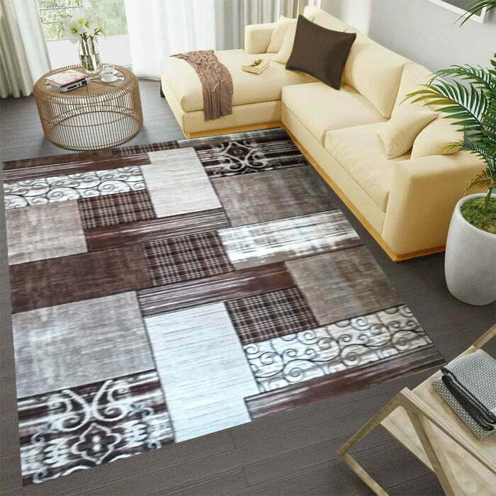 Covor modern living beige-brown 01 Covor modern living beige-brown 01