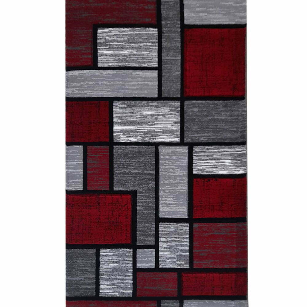 red1 Covor modern living Geometric Red