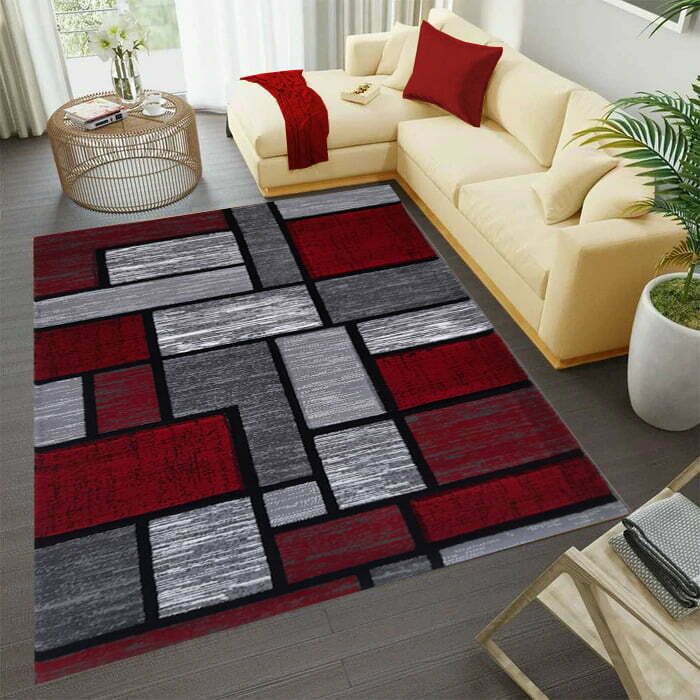 Covor Modern Living Geometric Red Covor Modern Living Geometric Red