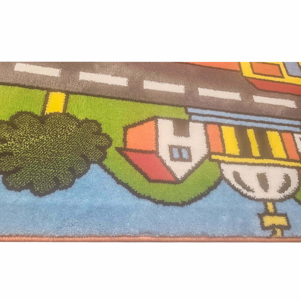 tra4 Covor modern Car Route Red