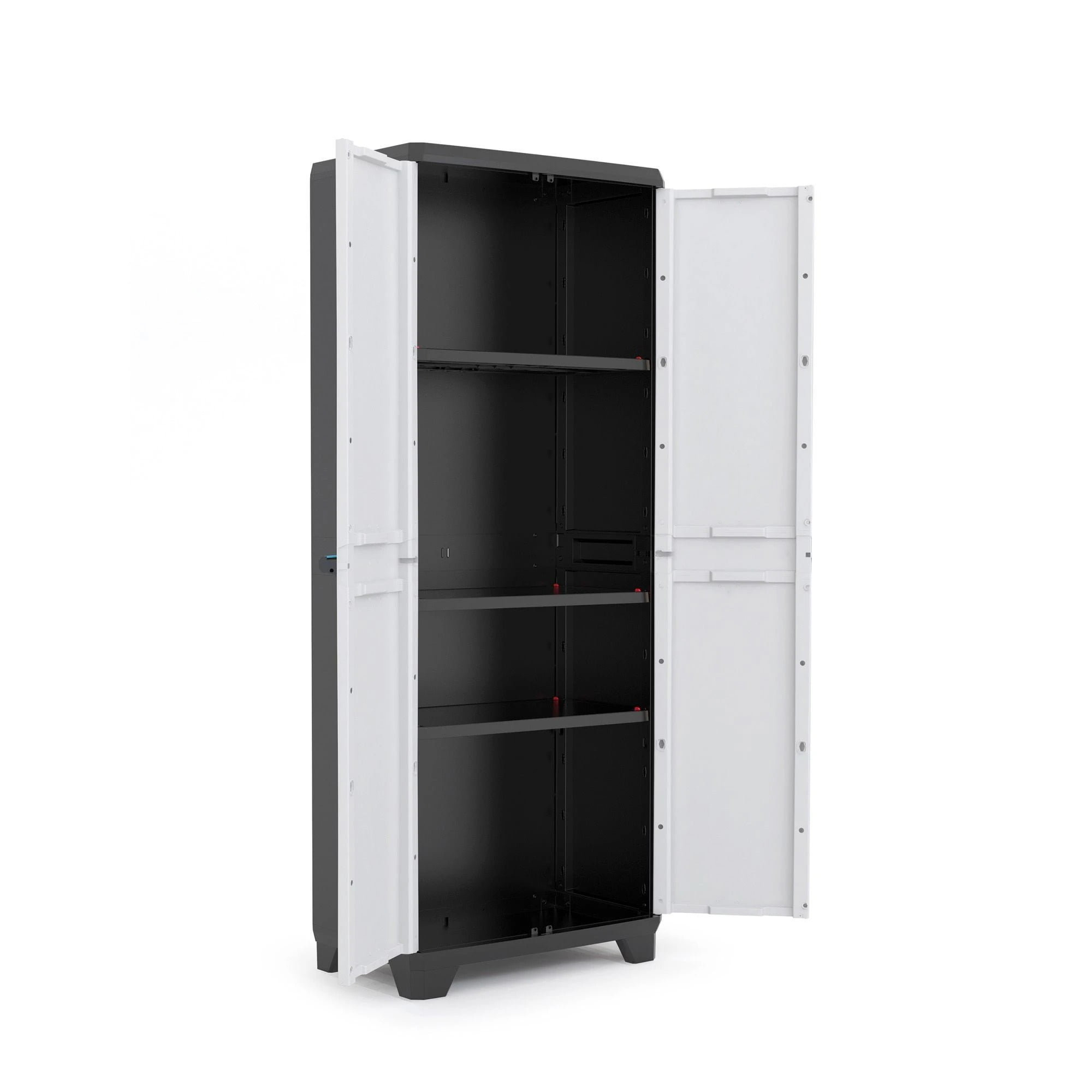 Dulap plastic KIS Linear High, 68 x 39 x 173 cm, 3 polite, gri Dulap plastic KIS Linear High, 68 x 39 x 173 cm, 3 polite, gri