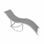 Sezlong pliabil Papaya rezistent UV pentru terasa/piscina/gradina, design modern, cadru otel 200 x 58 cm