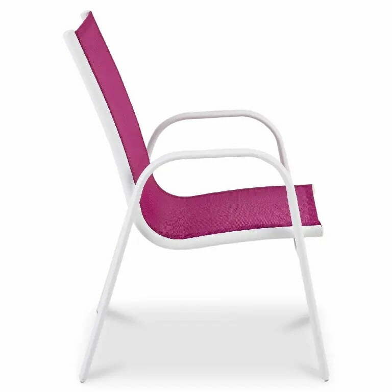 Scaun de gradina pentru copii, cadru metalic, culoare roz, 43 x 70 cm Scaun de gradina pentru copii, cadru metalic, culoare roz, 43 x 70 cm
