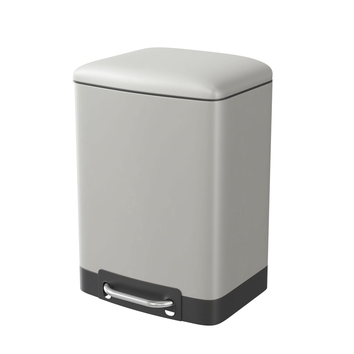 Cos de gunoi cu pedala, 5l, dreptunghiular, interior, gri Cos de gunoi cu pedala, 5l, dreptunghiular, interior, gri