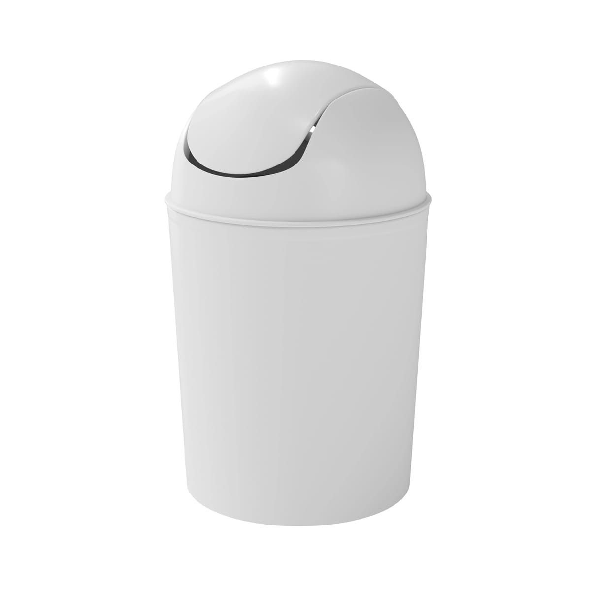 Cos de gunoi Glomma, 5l, baie/bucatarie, rotund, interior, alb Cos de gunoi Glomma, 5l, baie/bucatarie, rotund, interior, alb