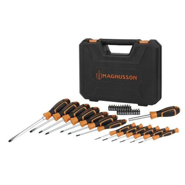 Set surubelnite si biti Magnusson, 34 piese, cu carcasa Set surubelnite si biti Magnusson, 34 piese, cu carcasa