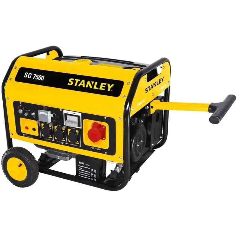 Generator curent electric Stanley SG7500B, 7500 W, AVR, 230 V, 4 timpi, 25 l, benzina, autonomie 6.3 h Generator curent electric Stanley SG7500B, 7500 W, AVR, 230 V, 4 timpi, 25 l, benzina, autonomie 6.3 h