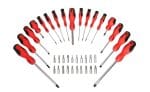 Set surubelnite, cu suport, 37 piese, negru / rosu - imagine 2
