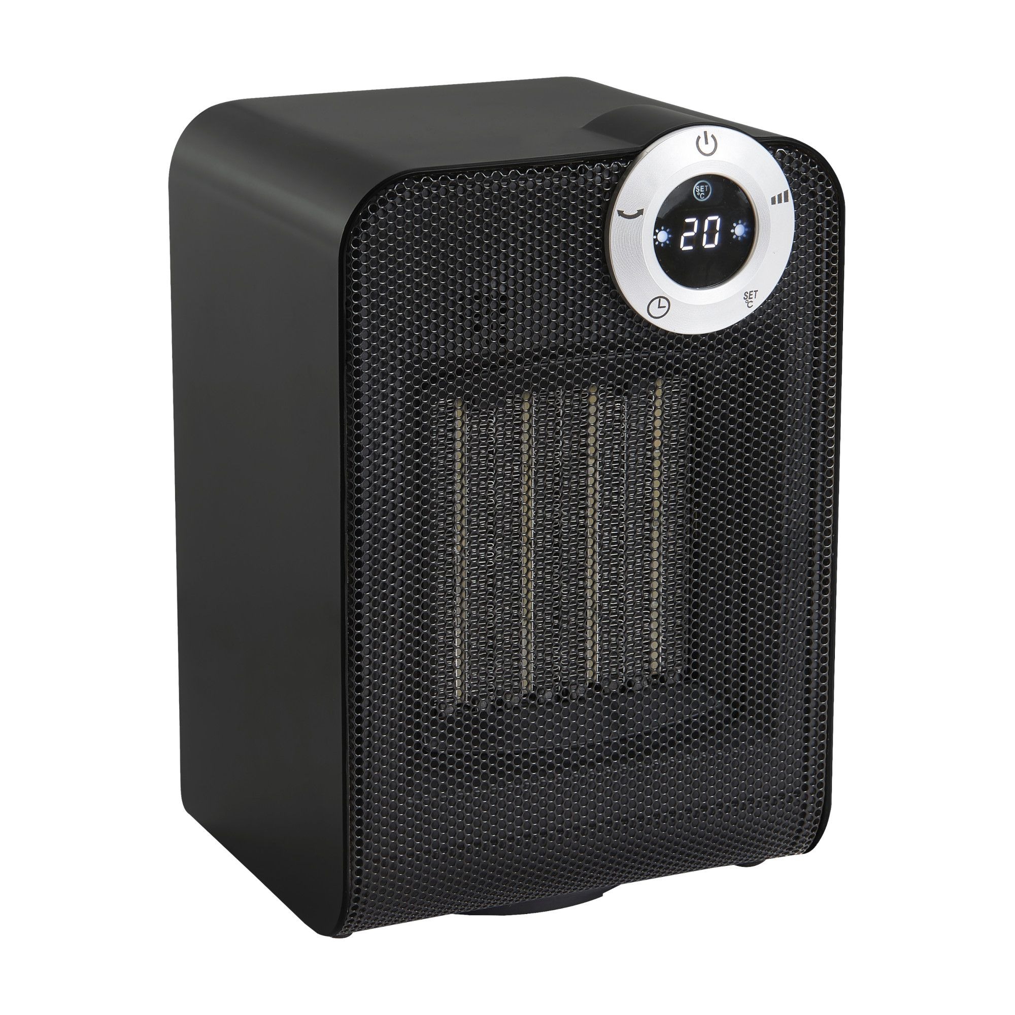 Aeroterma ceramica mobila 1800 W, negru, 18 m² Aeroterma ceramica mobila 1800 W, negru, 18 m²