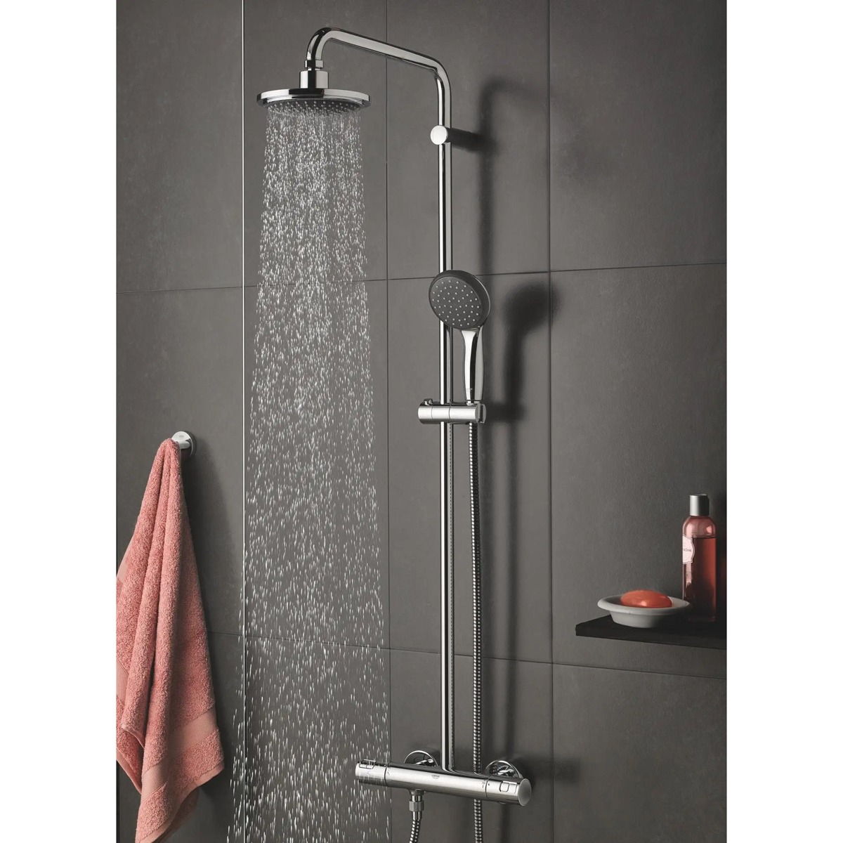 grohevitalio5 Sistem dus Grohe Vitalio, termostat, montaj perete
