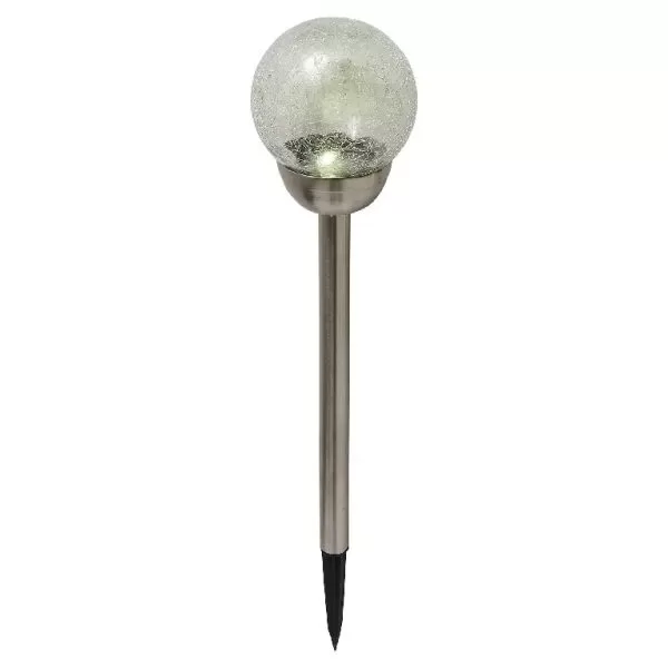 Lampa solara multicolora sferica, finisaj de sticla sfaramata