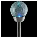 Lampa solara multicolora sferica, finisaj de sticla sfaramata