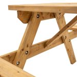 Set Mobilier Gradina cu Suport Umbrela - Masa si 2 Banci