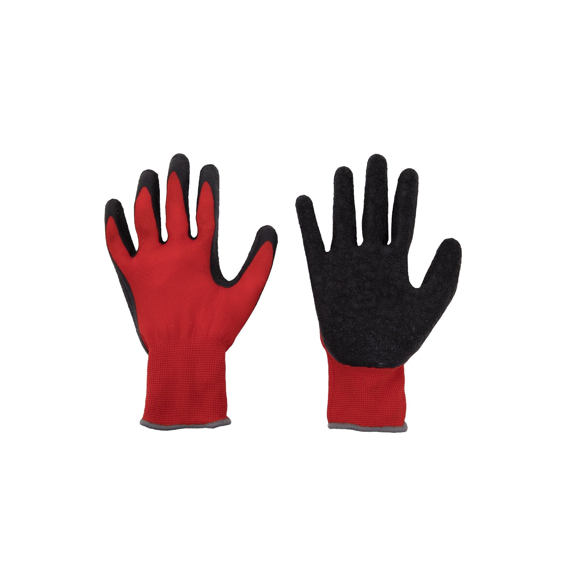 manusi1 Manusi protectie latex, marimea 9 (L), rosu/negru