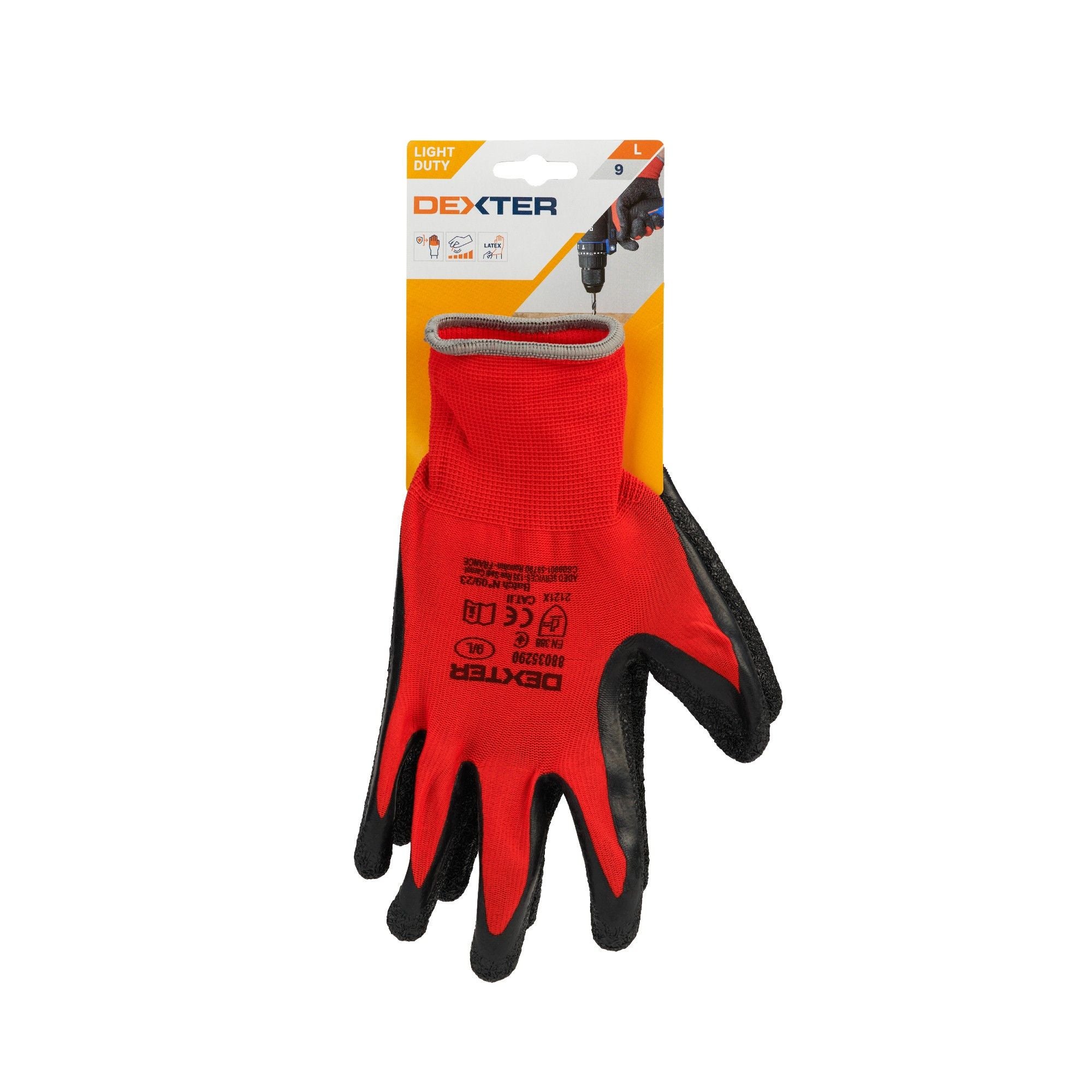manusi2 Manusi protectie latex, marimea 9 (L), rosu/negru