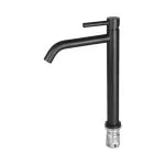 Baterie lavoar neagră mată - înaltă, monocomandă