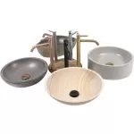 Baterie lavoar neagră mată - înaltă, monocomandă