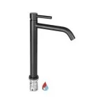 Baterie lavoar neagră mată - înaltă, monocomandă