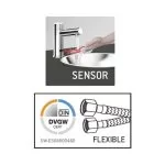 Baterie lavoar cu senzor AVITAL TAY - Crom