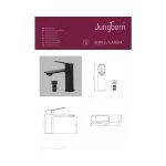 Baterie lavoar negru mat Jungborn Gamma